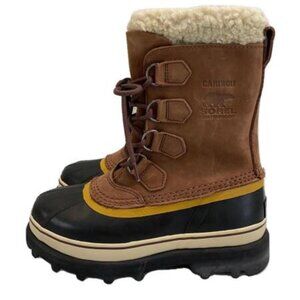 Sorel Women's Caribou Boots - Brown, Black, and Yellow